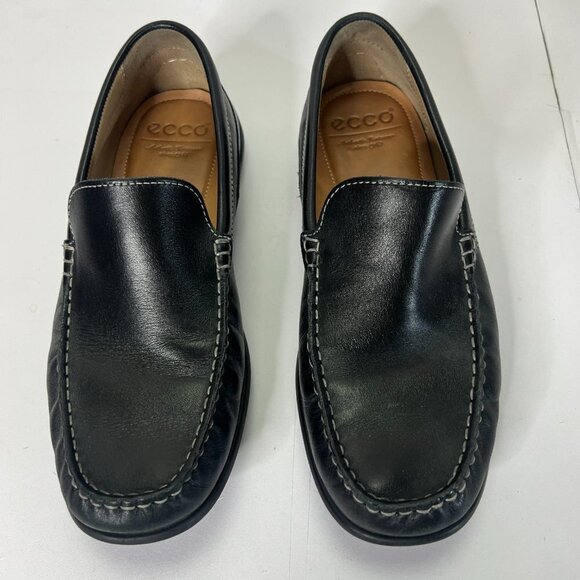 Men’s Ecco Black Leather Loafers Size 41 main image 9